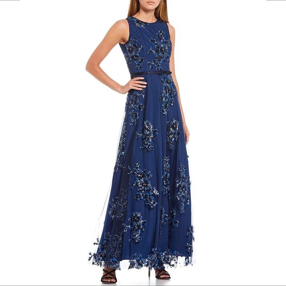 Eliza J Dresses Eliza J Floral Mesh Gown Maxi Dress Long Formal